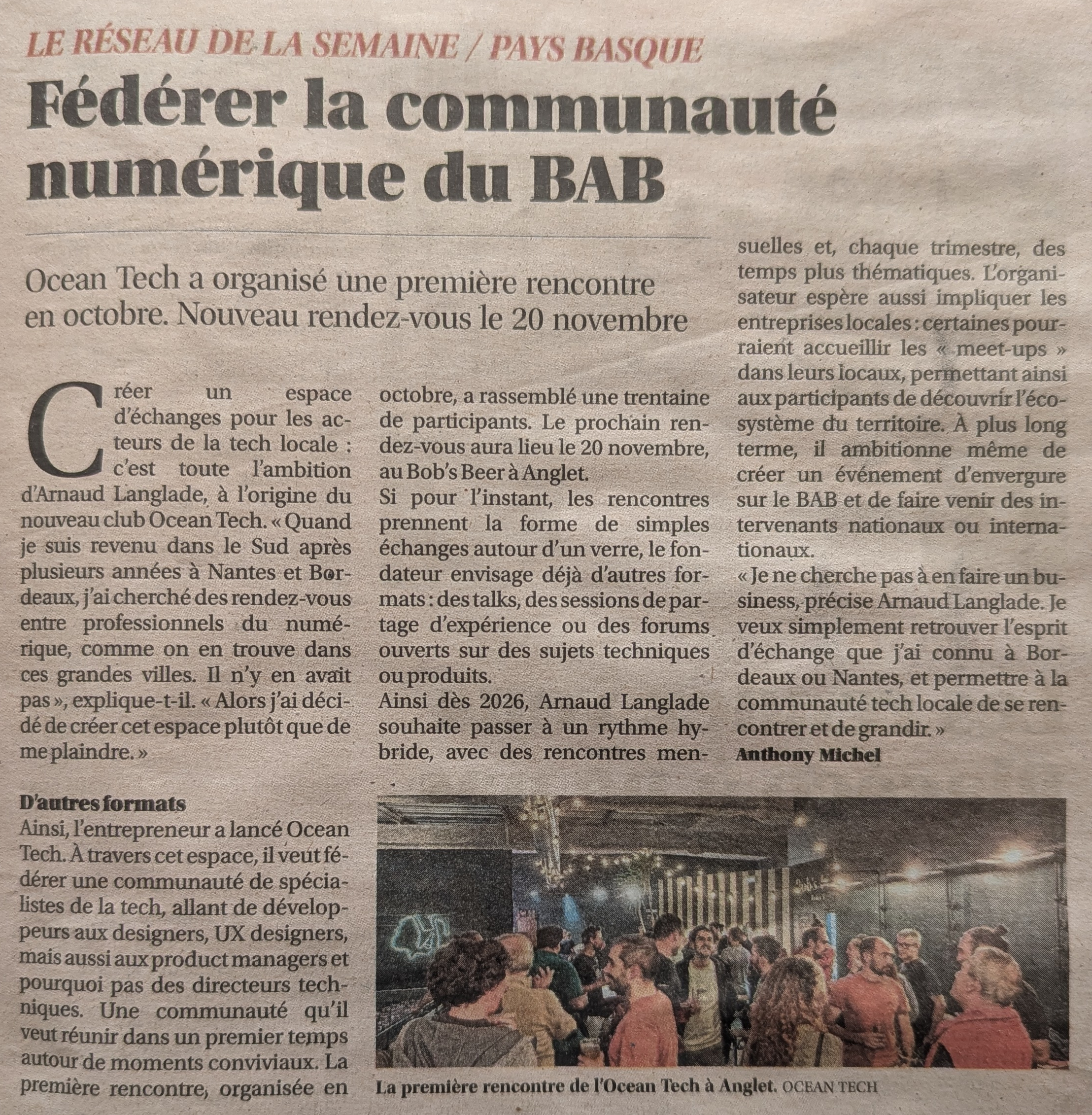 Article de presse paru dans le journal Placéco